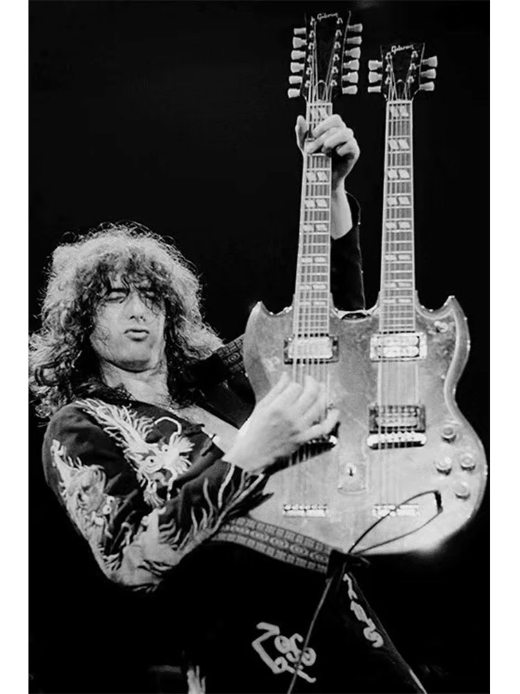 شخصية جيمي بيج 7 بوصة Led زيبلين زوسو NECA 2006 كلاسيك بيري شخصيات الحركة النادرة عازف الجيتار الأسطوري