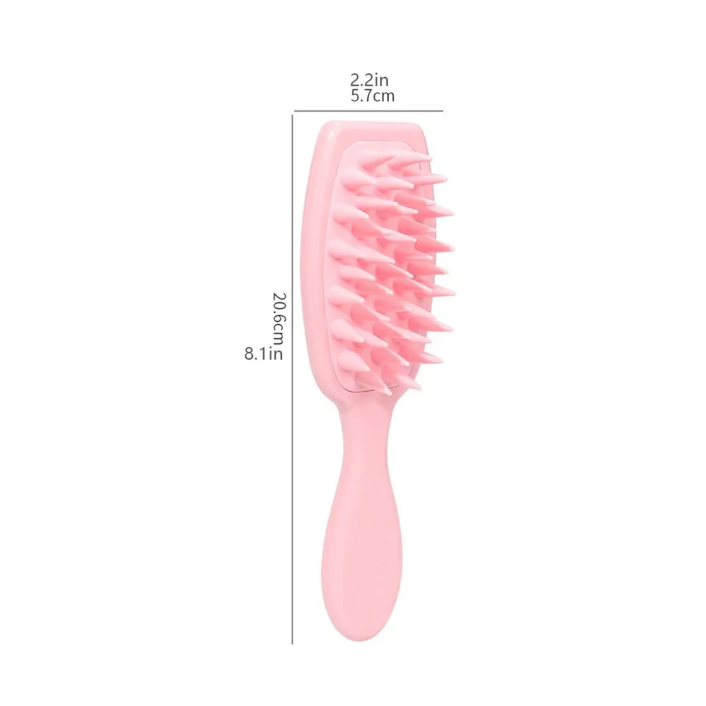 Silicone Shampoo Escova para Massagem Do Couro Cabeleireiro Pente De Lavagem Da Cabeça, Punho Longo, Massageador De Cabelo, Escova De Banho, Body Scrubber, Acessórios Para Cabelo