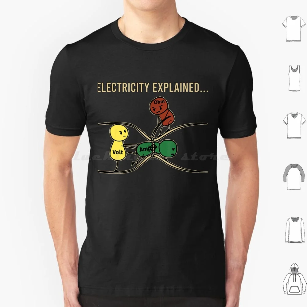 Electricity Explained 2 Tee Shirt T Shirt Men Women Kids 6xl Electricity Explained 2