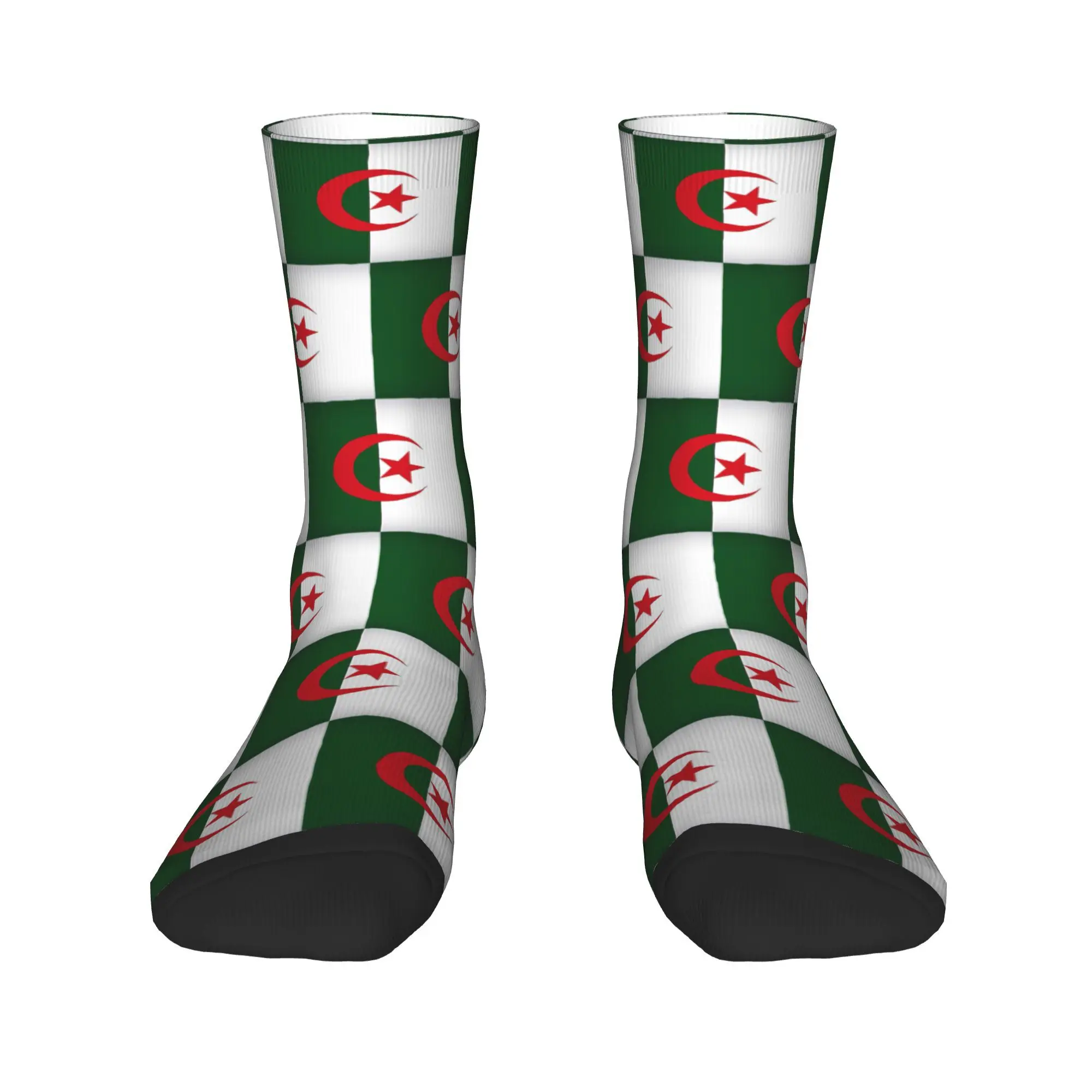 جميع المواسم الجزائر العلم الرسمي لجزائر الجزائر الجوارب Harajuku جوارب عالية الجودة الرياضة الأوسط جوارب أنبوبية لينة هدايا عيد الميلاد