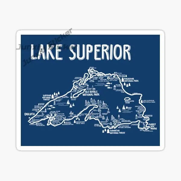 LAKE SUPERIOR MINNESOTA Clear and Pure The World's Largest Freshwater Lake Car Sticker Vinyl Self-adhesive Decorative Decal