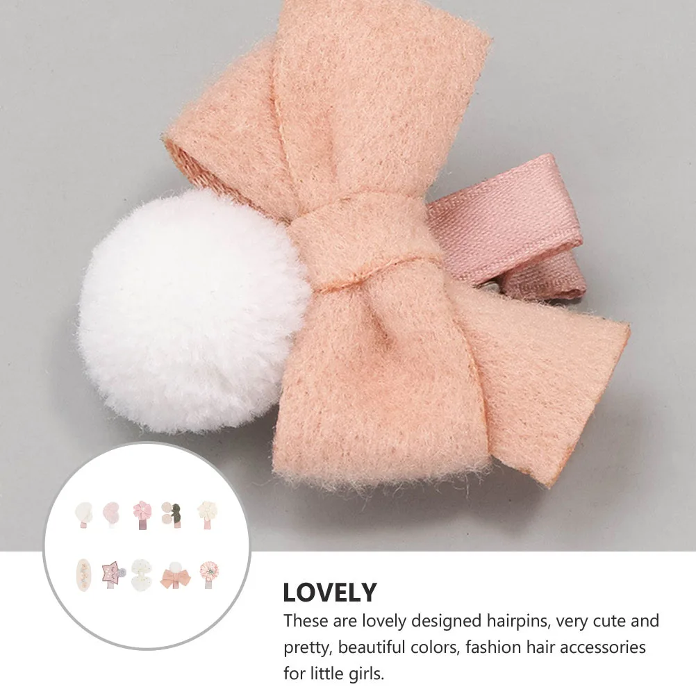

10 Pcs Kids Hairpin Lovely Barrette Accessories Durable Clips Elegant Appearance Match Dress Baby Hairwear
