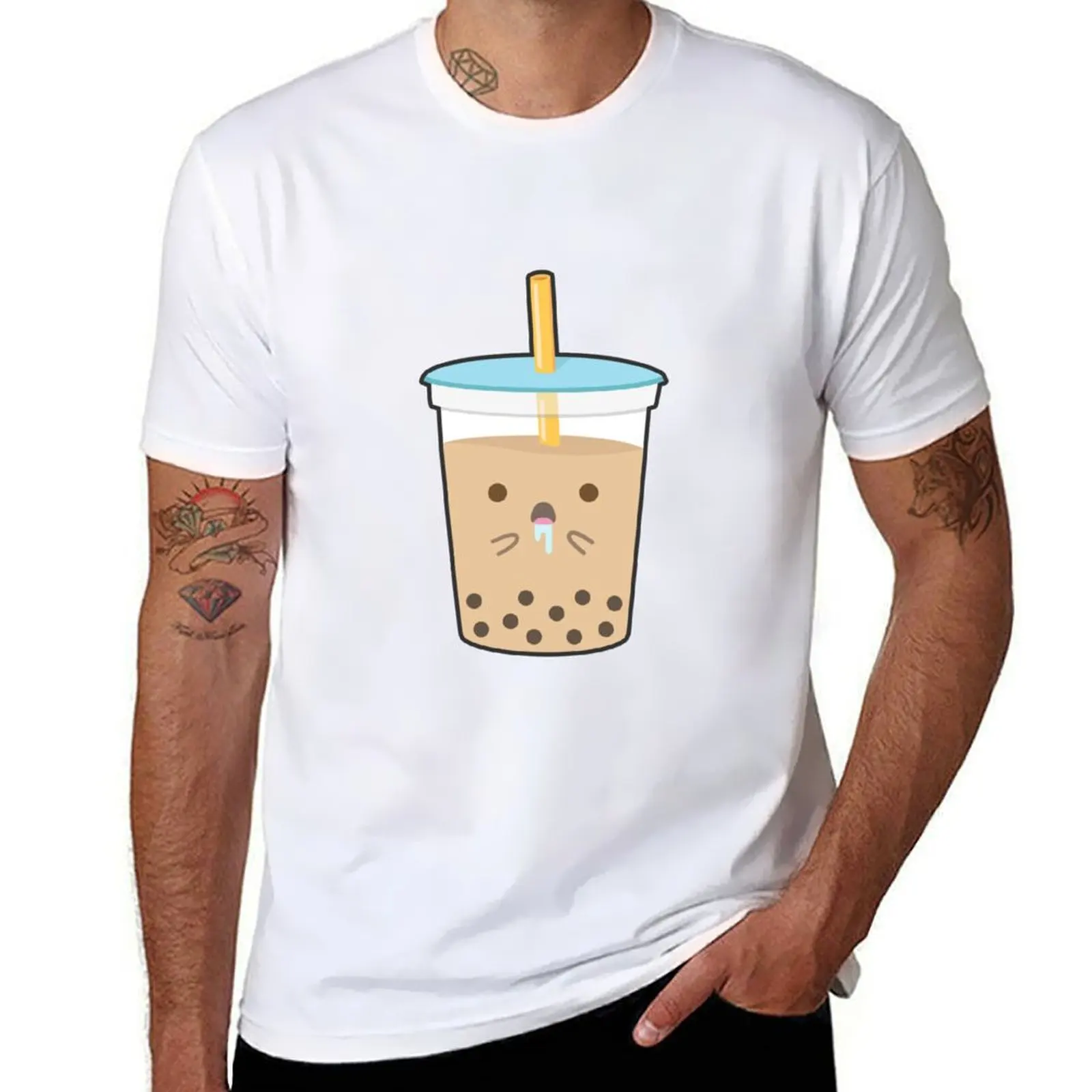 

Boba Milk Tea - Hungry T-Shirt cotton t shirts high quality man t shirts for men casual funny t shirts cotton T-Shirt