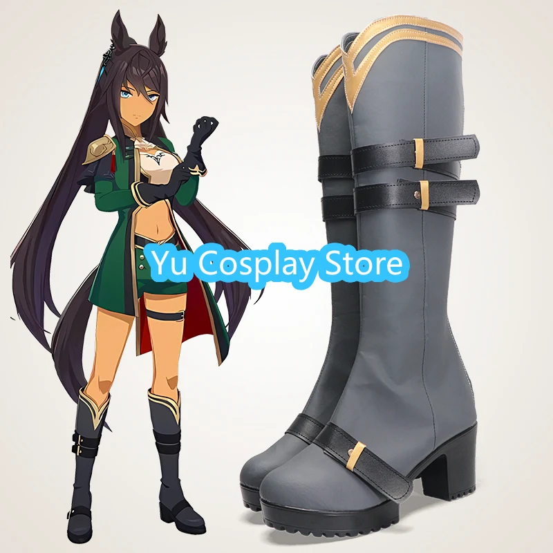 ร้าน Yu Cosplay รองเท้าคอสเพลย์ Uma Musume Pretty Derby Symboli Kris S Winning Live รองเท้าคอสเพลย์อนิเมะ รองเท้าบูท ชุดคอสเพลย์ฮาโลวีน