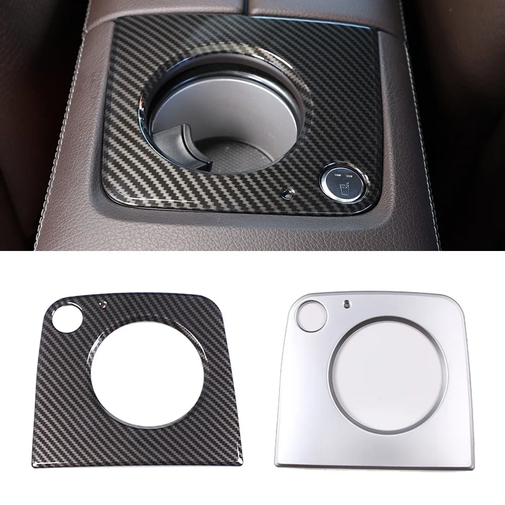 

Car Armrest Box Rear Cup Holder Panel Trim Sticker Fit For Mercedes Benz GLE GLS W167 X167 2020-2022 ABS Auto Accessories
