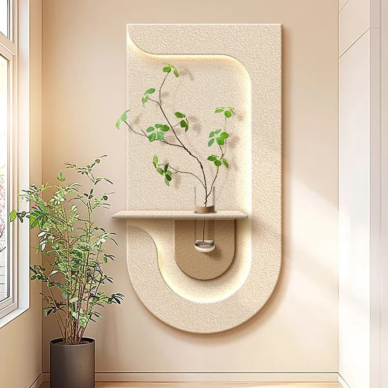 

Modern Entrance Wall Lamp with Green Plant Mural | LED Decor for Hallway & Luxury Living Room | High-end Art Decoration