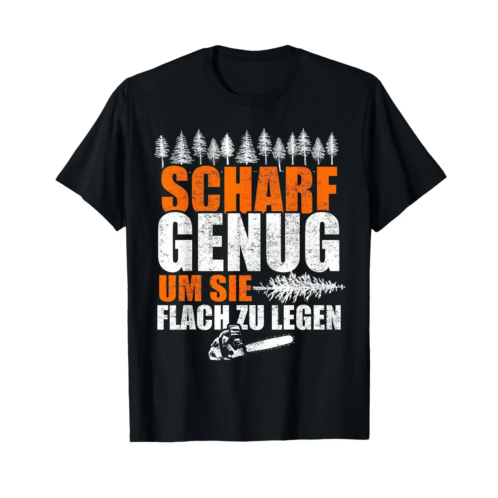 Sharp Enough To Flatten You Lumberjack Chainsaw T Shirt vintage Washed Stylish Versatile Stretched Breathable Slightly