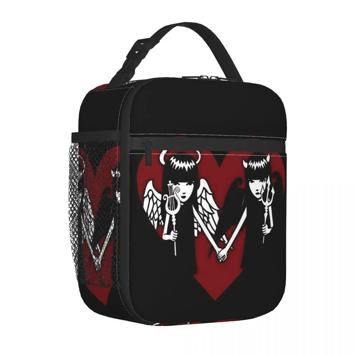 Poster Art E-Emily The Strange Insulated Lunch Bags Portable Lunch Container Thermal Bag Tote Lunch Box Office Travel Men Women