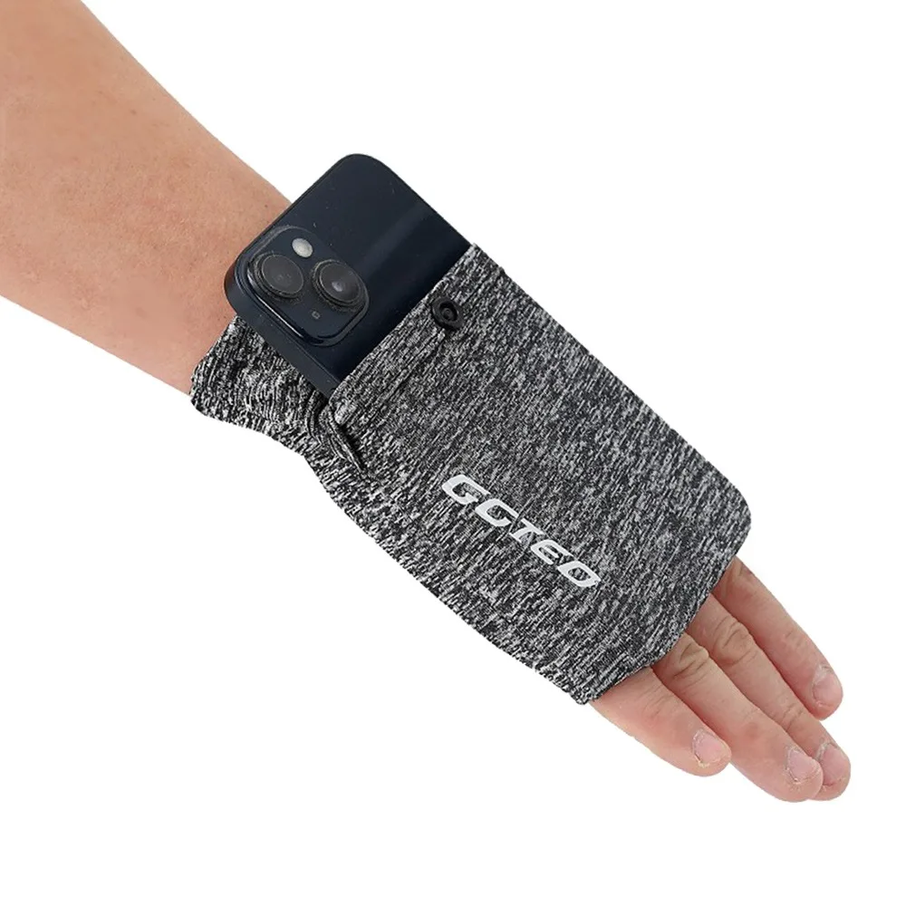 

Convenient Black Grey Sports Phone Bag Phone Protection Storage Function Wrist Phone Bag Right Left Wrist Storage Bag Travel Use