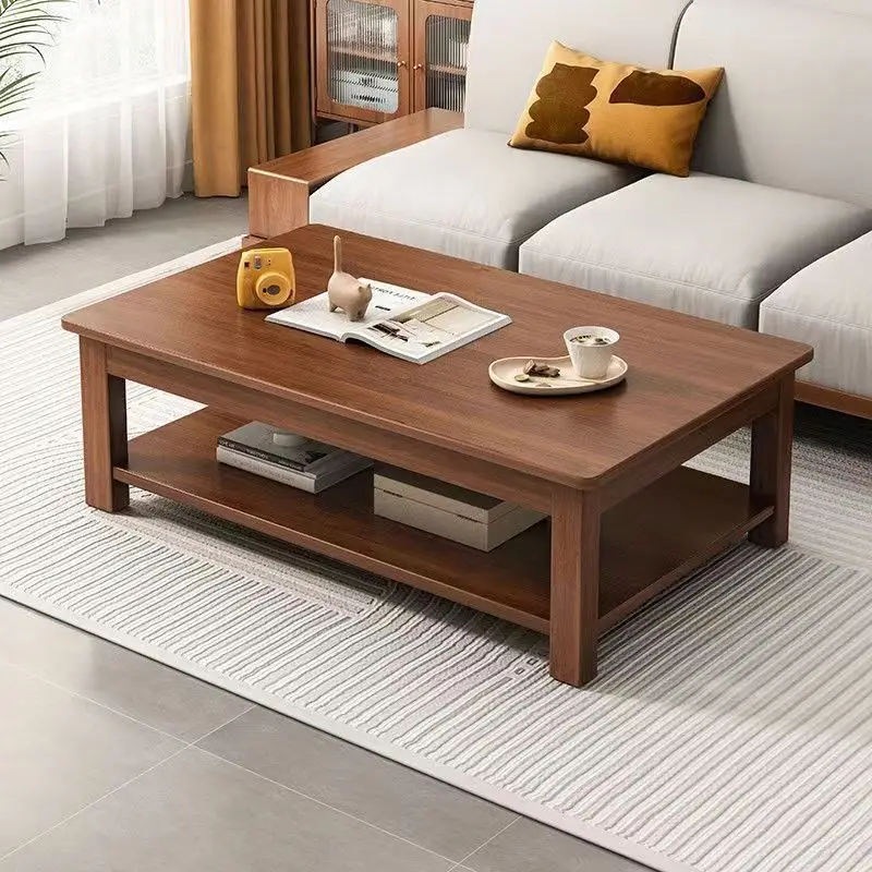 Coffee table household small apartmentsimple modern new Chinese rectangular solid wood tea  coffee  living room