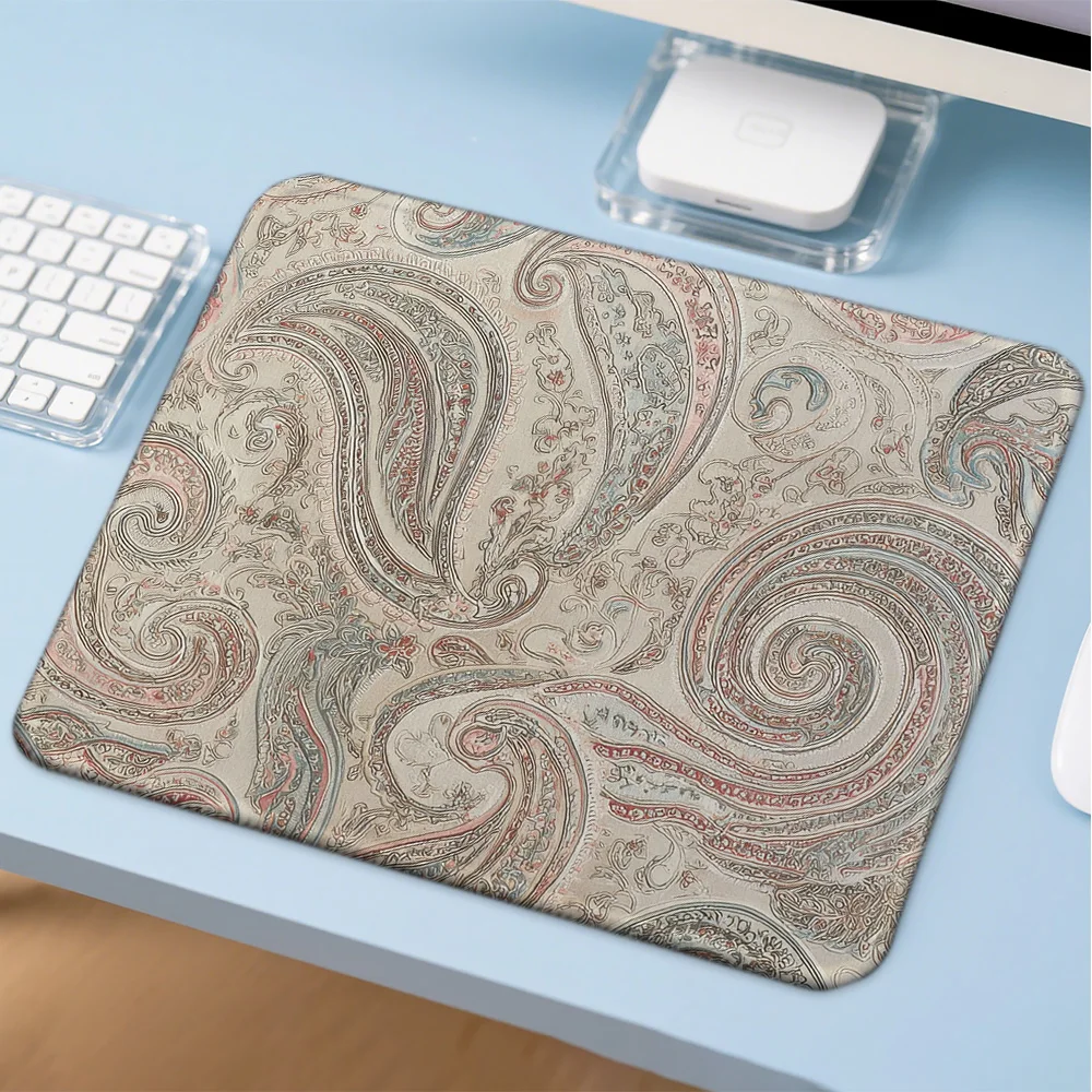 

Paisley Pattern Computer Mat Desk Accessories Pc Gamer Mousepad Company Game Mats Anime Mausepad Table Decoration