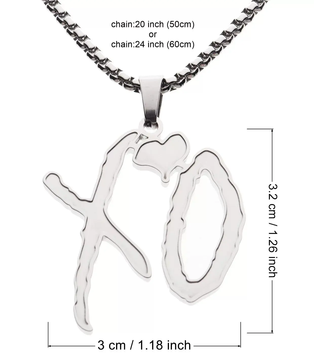 2026 The Weeknd XO  necklace Hip-hop style couple  necklace XL116