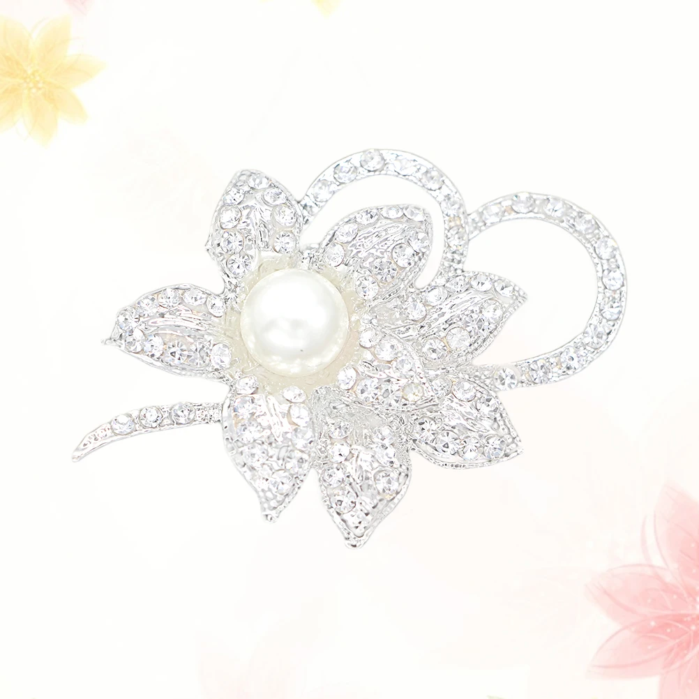 

Floral Shoe Accessories Rhinestone Buckles Pearl Decoration Clips for Women Durable Exquisite Design Decor High Heels