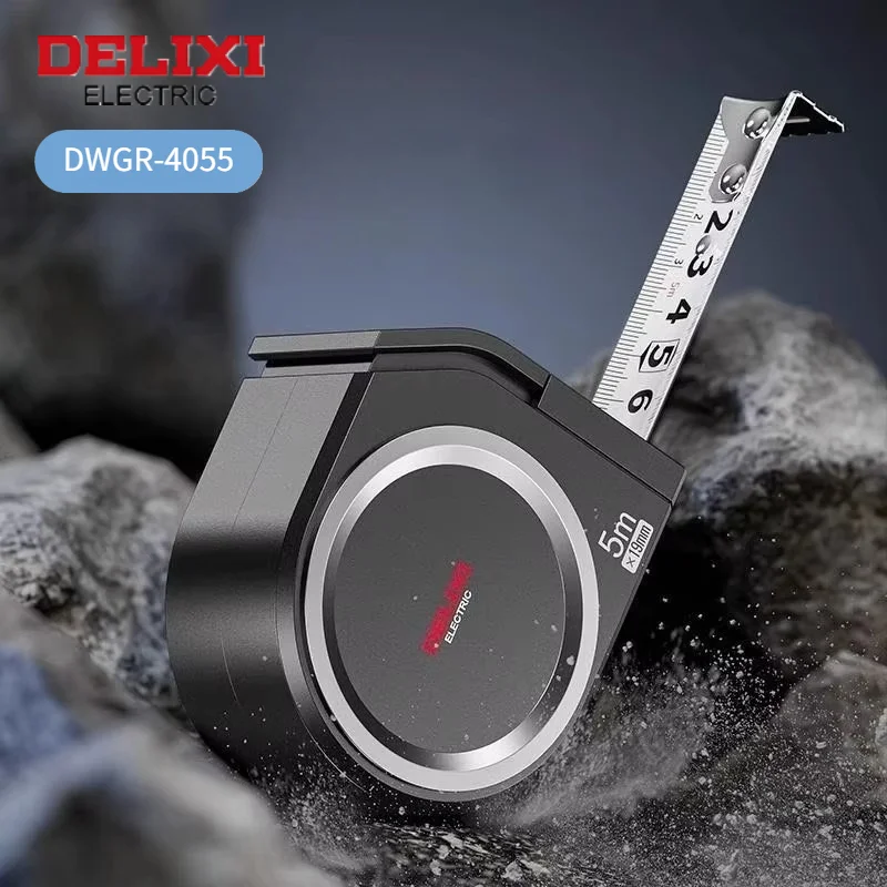 DELIXI Tape Measure Auto Lock High‑precision Steel Coil Ruler Sturdy Portable Household Waterproof Wear‑resistant Measuring Tool