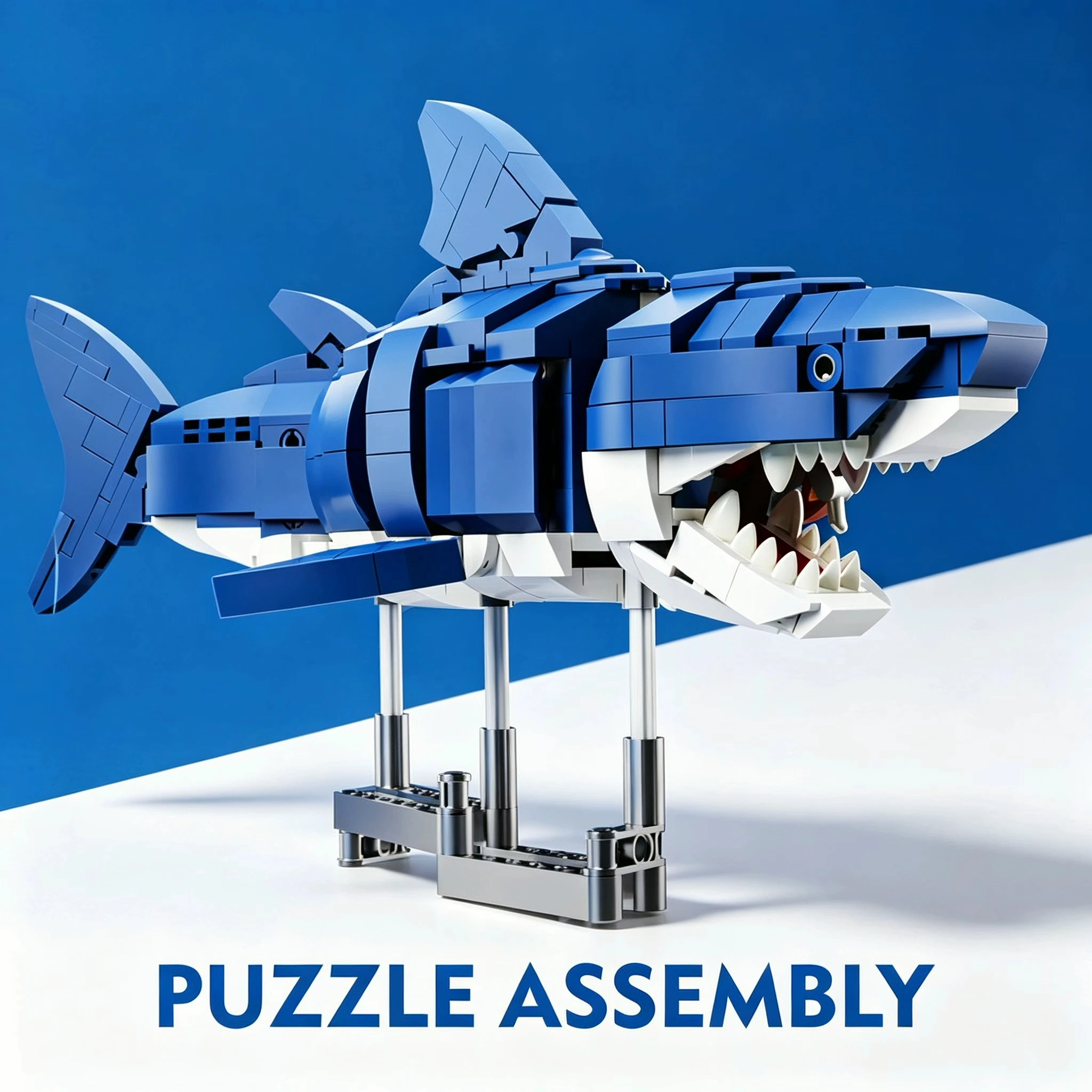 

Shark Deep Sea Creature Building Set Mechanical Shark Marine Animal Building Block Set Creative Gift Best Gift Toy