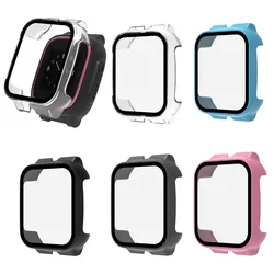 Hard Edge Shell Full Screen Glass Protector Film Frame Case For Xplora X5 Play Child Smart Watch Protective Cover Accessories
