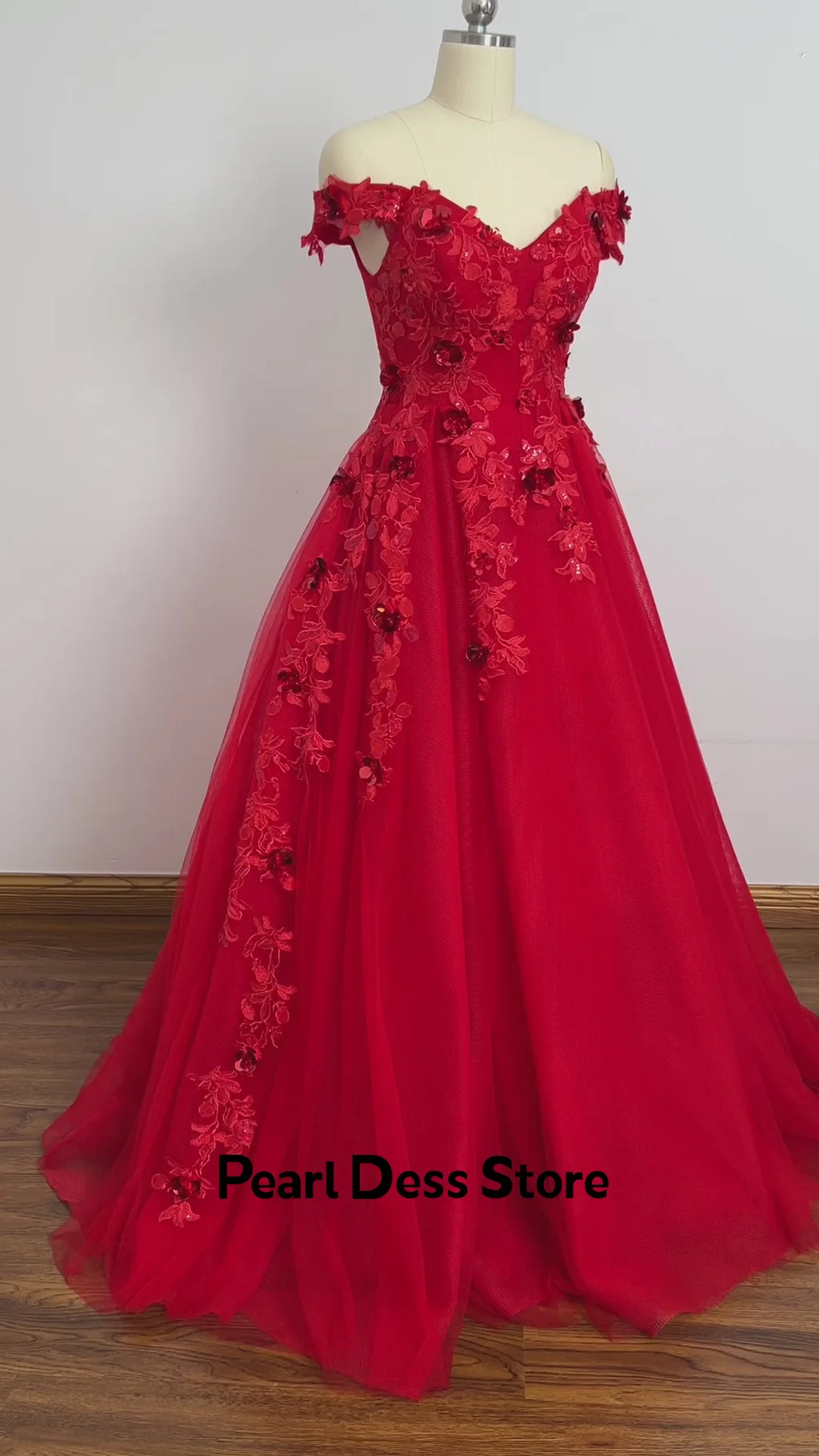 Line A Women\'s Elegant Dresses for Parties 2024 Red Wedding Dress Es Strapless Floral Lace Special Occasion Dresses Ball Gowns