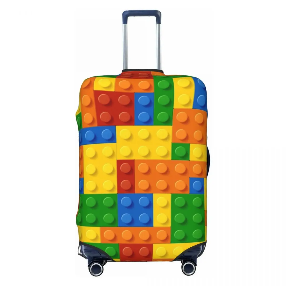 Building Blocks Printed Suitcase Cover Construction Brick Practical Business Protector Luggage Accesories Vacation