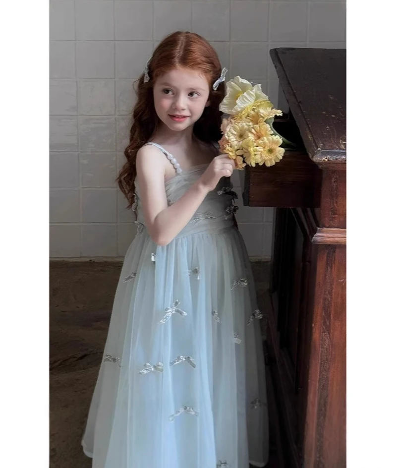 

Новое летнее платье для девочек 3-7 лет: корейская модная коллекция, сетчатые вставки, банты, для вечеринок и дней рождения