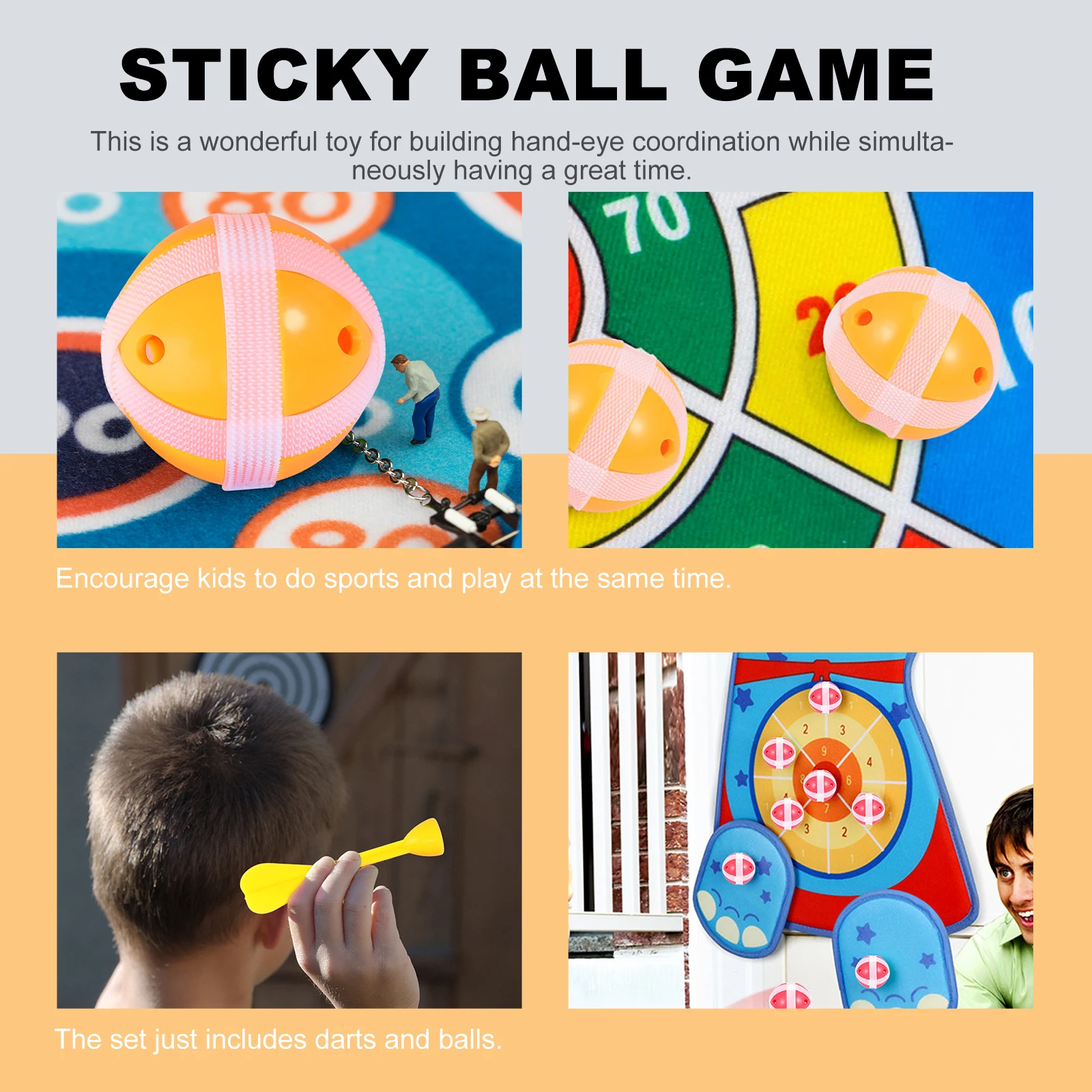 

18pcs Fly Lightweight Indoor Balls For Kids Outdoor Game For Kids Adults Sticky Ball Game Children'S Sports Set