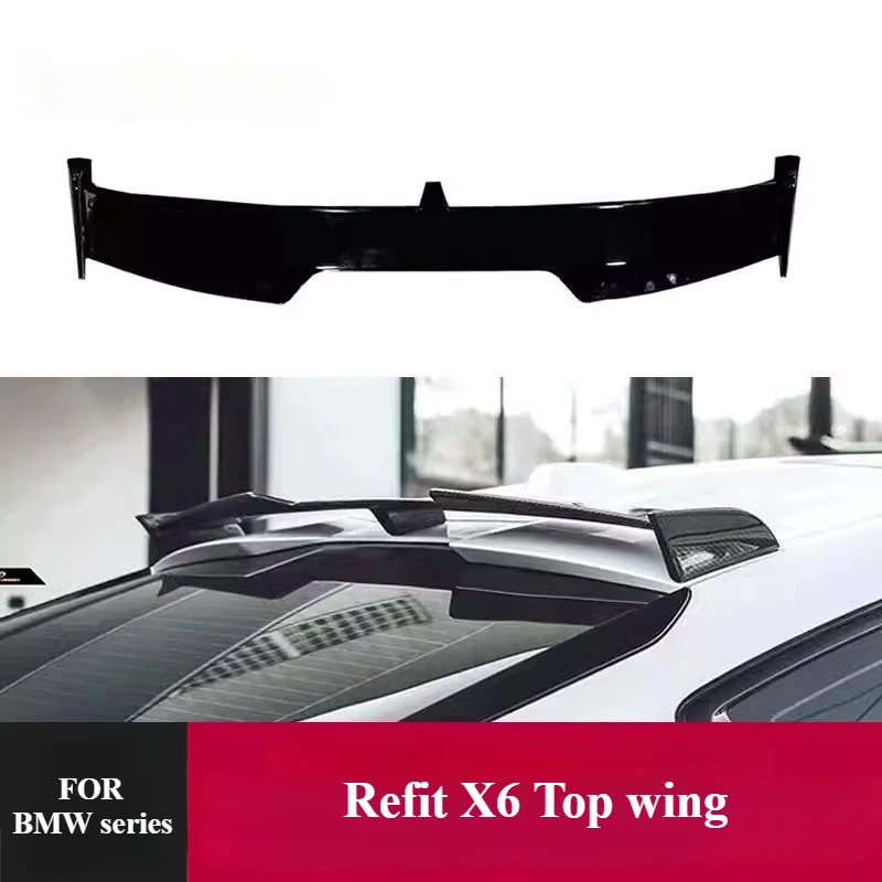 FOR BMW's new X6 Top wing G06 Black Knight Modified Blade Top Wing Fixed wind wing No need to punch holes Rear spoiler