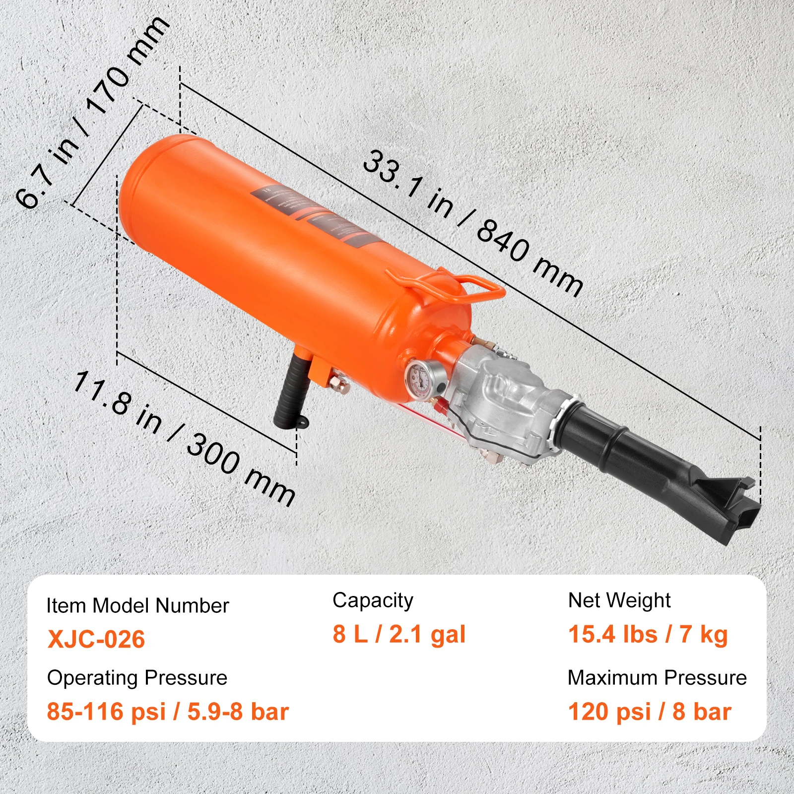 SucceBuy Band Kraal Seater 8L/9L Air Tire Bead Blaster Handheld & Draagbare Inflatie Tool voor Vrachtwagen ATV Auto Tractor Band Reparaties