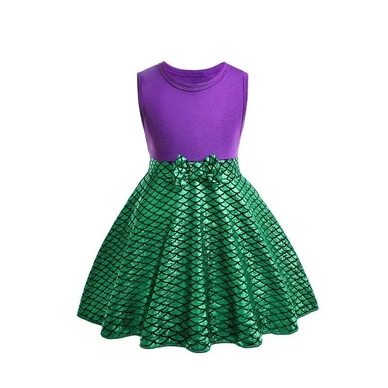 Disfraces de Halloween para Cosplay ★ Camiseta de Verano para Niñas Pequeñas, Transpirable, 100% Algodón, Princesa Bella, Anna, Rapunzel, Tiana, Blancanieves, Easte ☆ Nuevo