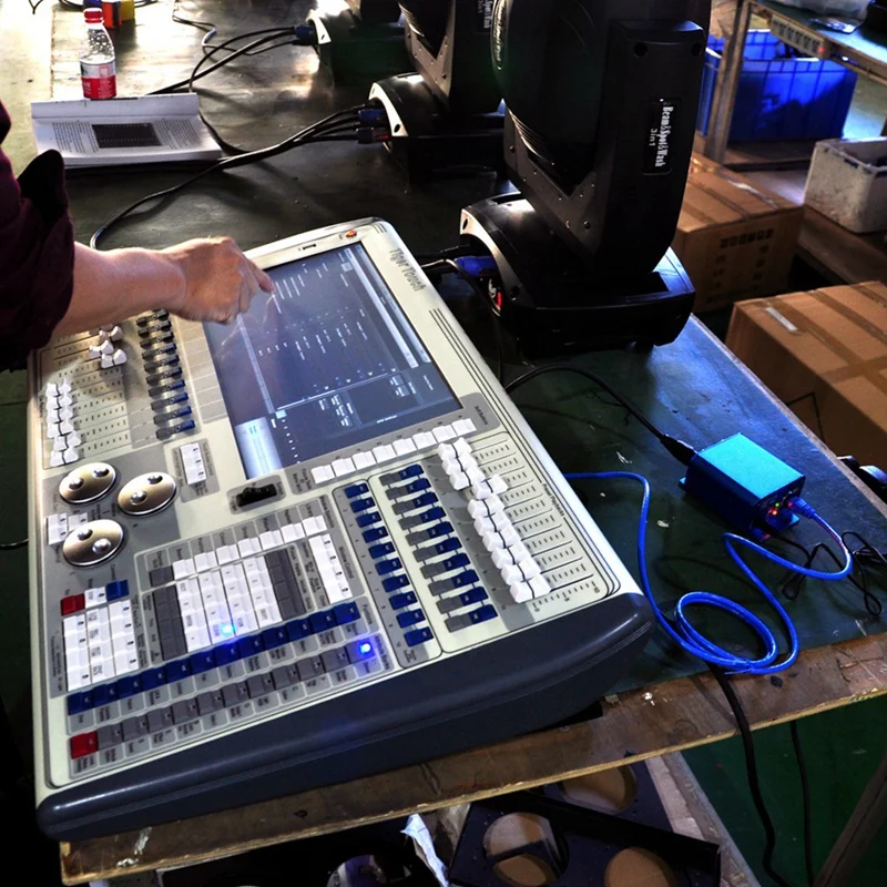 5 Pin 2 Port DMX Artnet Stage Light Controller 5PIN Xlr Socket 2 Way DMX Signal Exchange Tool RJ45 Net Connector