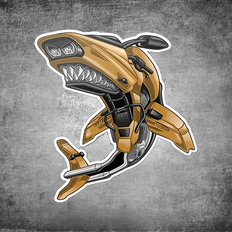 Pegatinas de carenado de motocicleta con nariz de tiburón, calcomanías de vinilo impermeables para tanque de combustible de motocicleta, caja de casco, 1 ud.