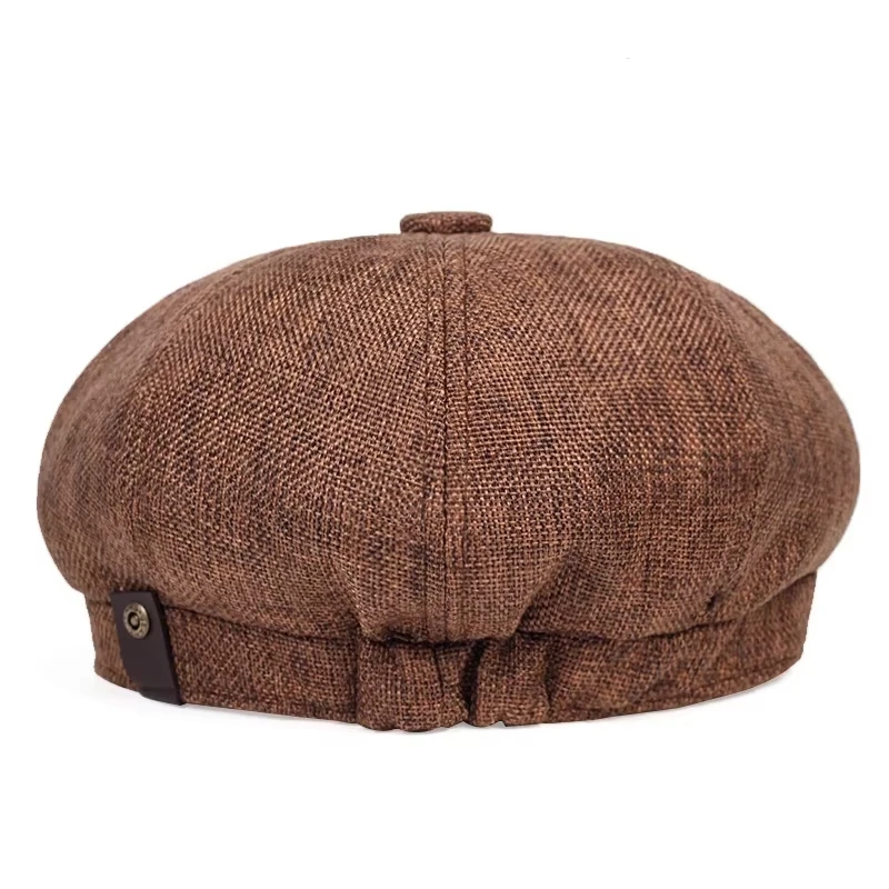 Neue Herren Casual Newsboy Mütze Frühling Sommer Dünne Retro Baskenmütze Vielseitige Freizeitmützen Unisex Achteckige Kappe Mode Hip-Hop Caps Gorras