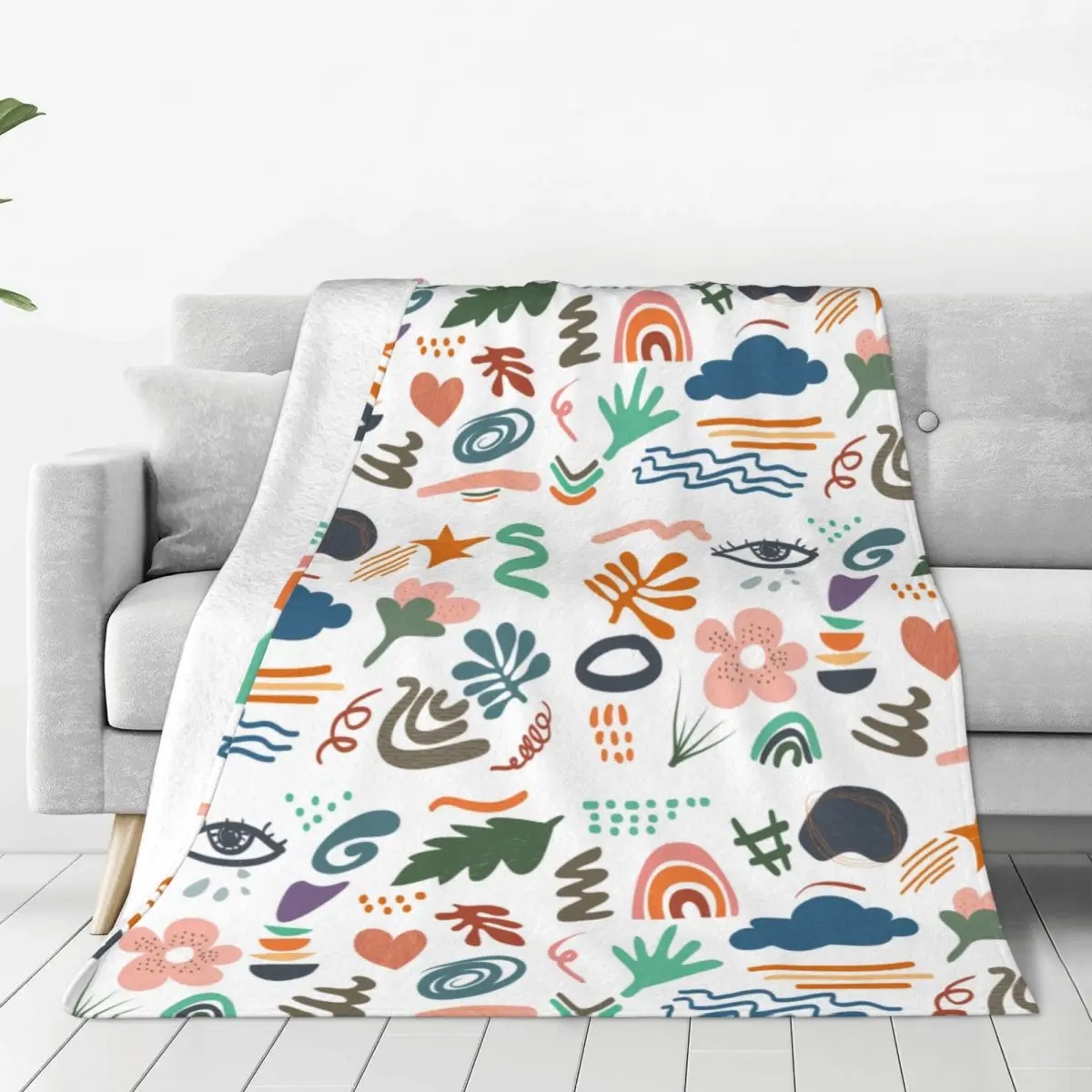 Abstract Geometric Algae Plush Blankets Henri Matisse Awesome Throw Blankets for Home 200x150cm Bedspread