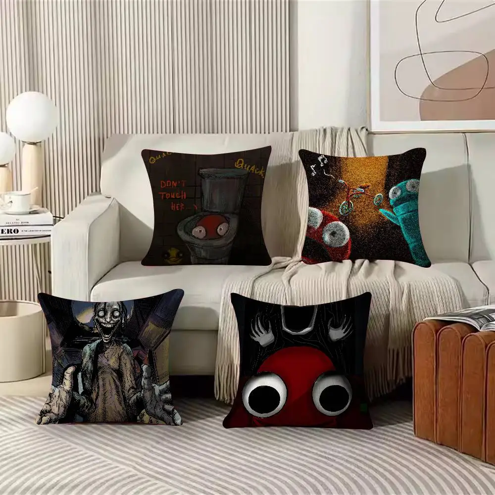 Multiplayer Cooperative Horror Adventure Game R.E.P.O Cushion Cover Decor Home Throw Pillow Covers For Couch Camping Decor