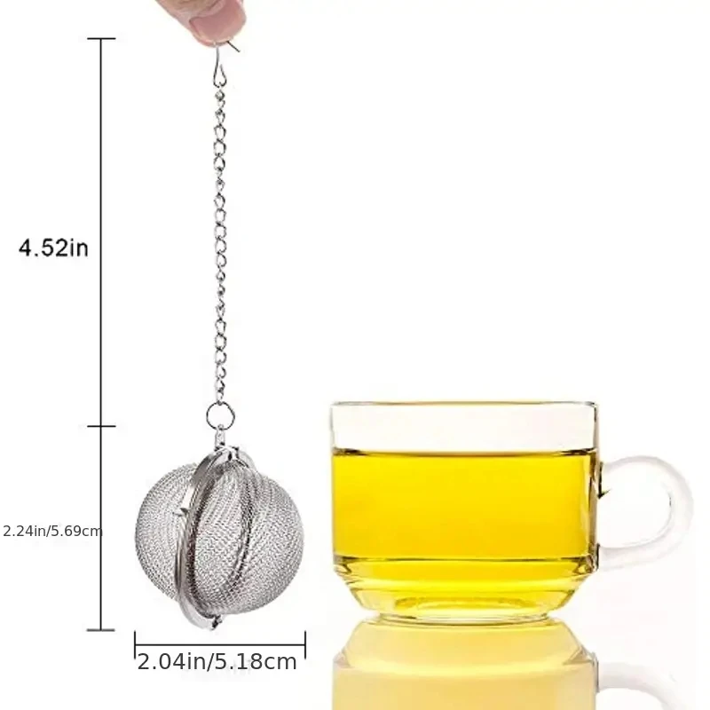 1 Pc Stainless Steel Tea Ball, 2.04 Inch Mesh Tea Infuser StrainersPremium Tea Filter Tea Interval Diffuser For Loose Leaf Tea A