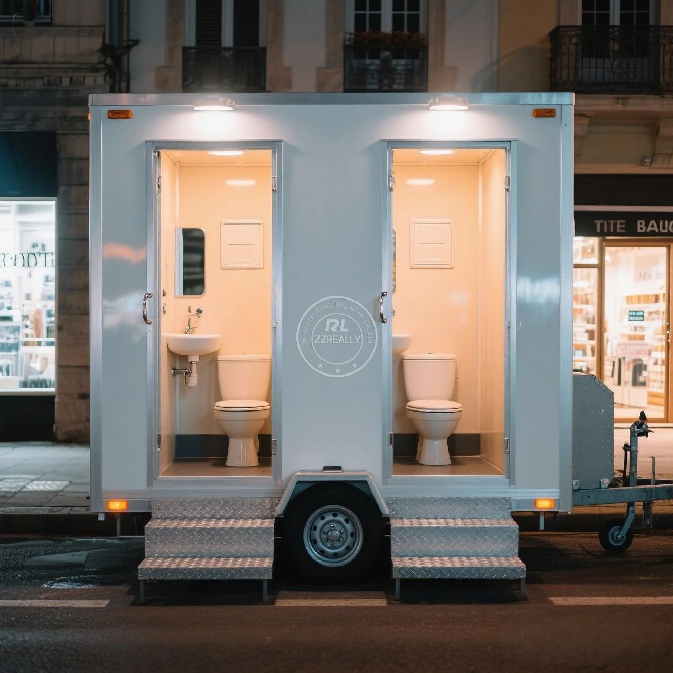 Multifunction VIP Mobile Toilet Trailer Luxury Outdoor Toilet Shower Portable Mobile Restroom Trailer
