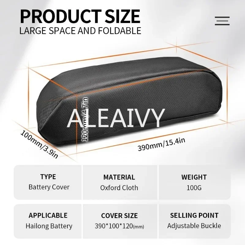 Ebike Battery Cover,Waterproof Dustproof Ebike Battery Protective Cover for Hailong eBike Lithium Battery Protection Cover