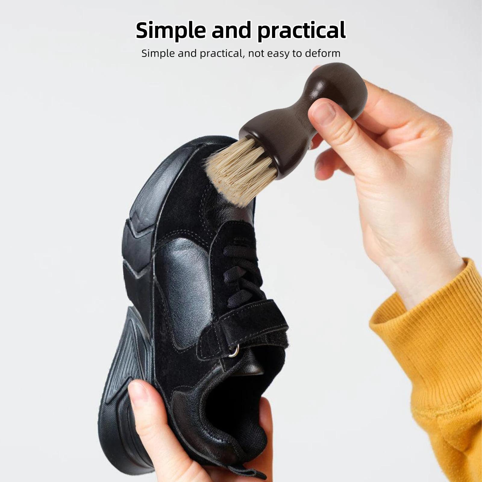 

4 Pcs Cleaning Black Boot Brush Kit Boot Polish Shoe Polishing Shoe Polishing Brush Kit Sponge for Shoes Boots Shine
