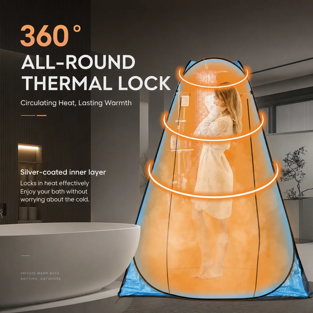 Pop Up Shower Tent Portable Privacy Tent Outdoor Camping Toilet Changing Room Waterproof Foldable Shelter With Carry Bag image 3