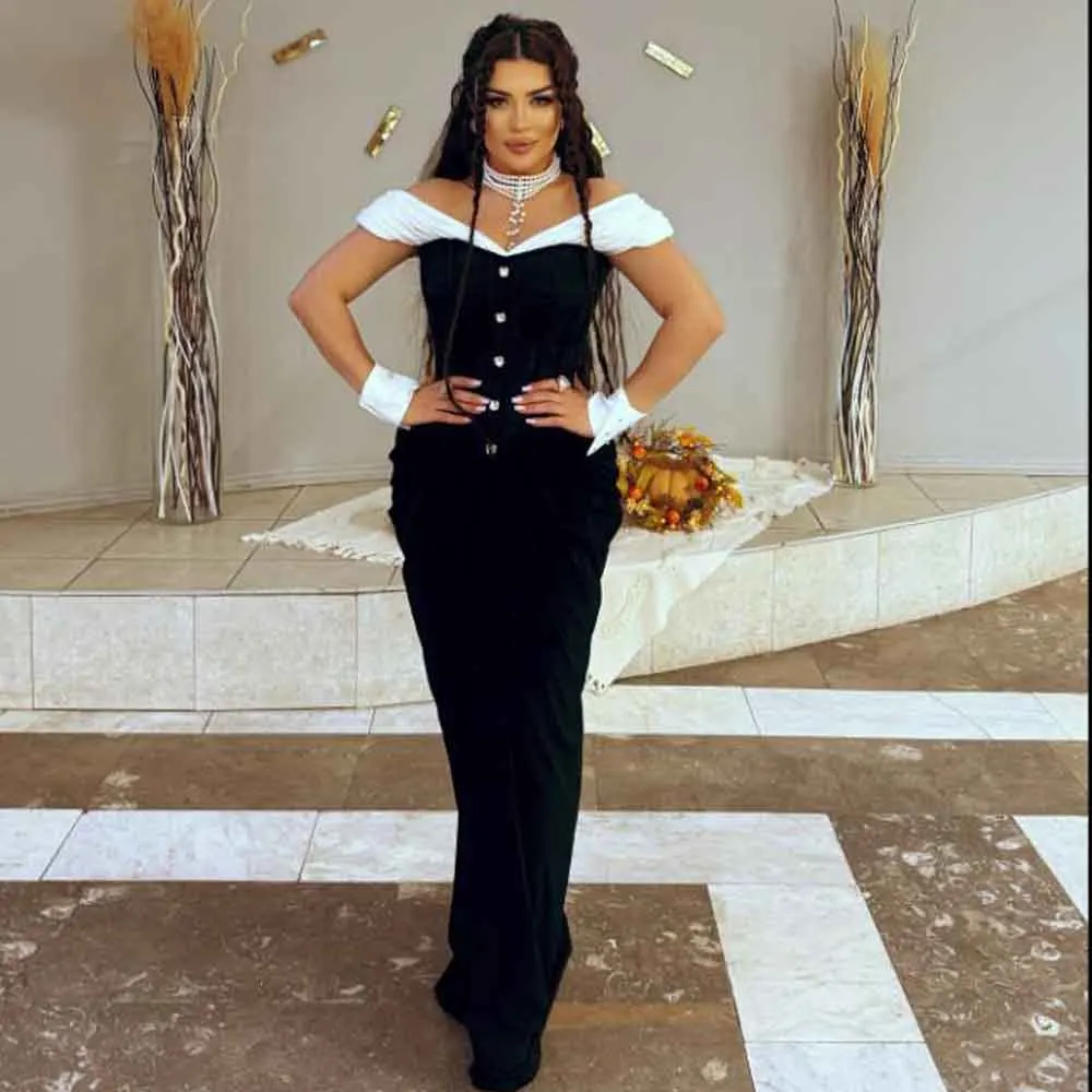 Customized Corset Mermaid Evening Dress 2025 Off the Shoulder Draped Formal Gown Bodycon Long Prom Dresses