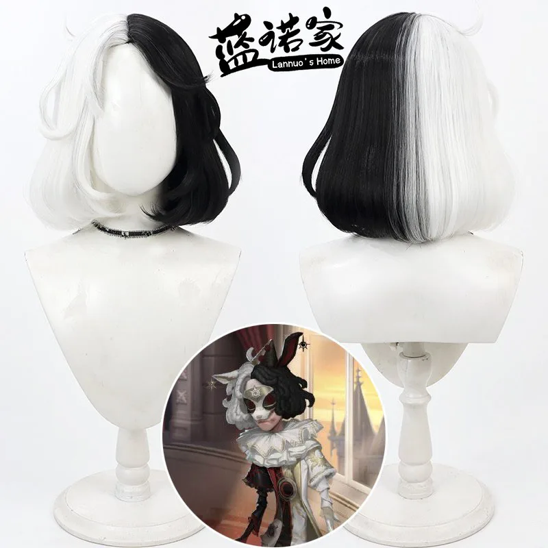 

Аниме Identity V Плакучий клоун Cos Косплей Парик Хэллоуин Карнавал Реквизит для вечеринки Синтетические волосы Термостойкое волокно + шапочка для парика