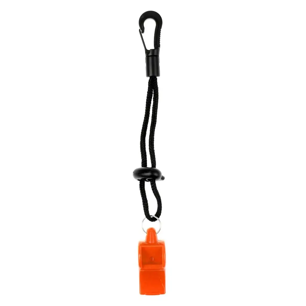 Nylon Safety Whistle Loud Signal Device with Lanyard for Outdoor Emergency Camping Kayak Jet Ski Boating