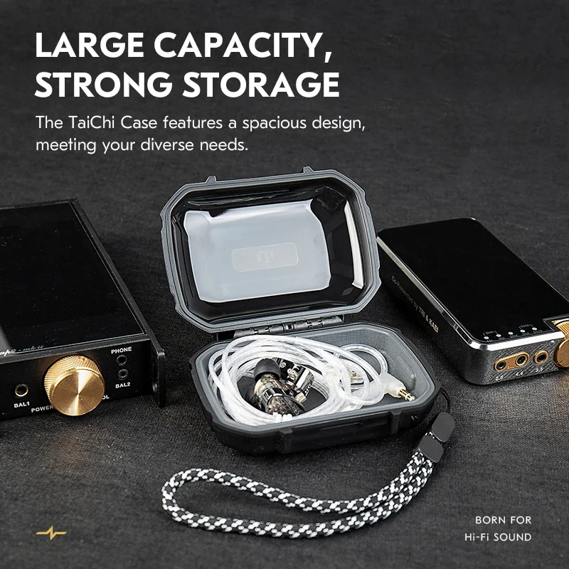 Портативный чехол CCZ TaiChi IEM — влагостойкий противоударный прочный защитный чехол для музыкального путешествия с полиэтиленовой подкладкой