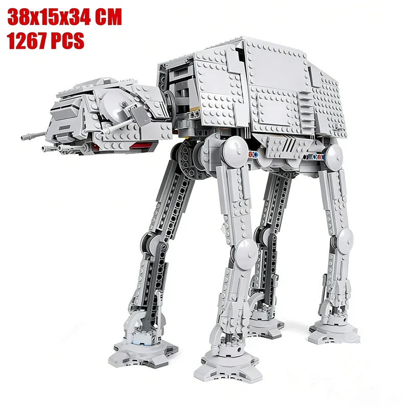 

В наличии космический фильм AT-AT, строительные блоки, кирпичи, модель «сделай сам», из 75288, с фигурками, игрушки для детей, рождественские подарки