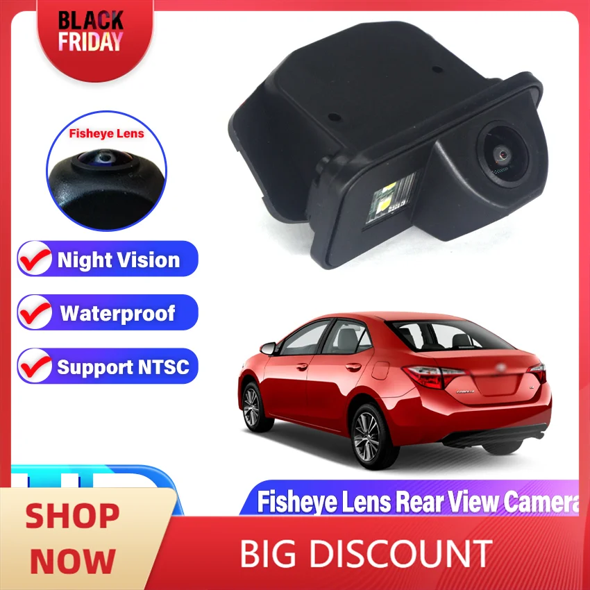 CCD HD Fisheye Lens Rear View Camera For Toyota Corolla 2007 2008 2009 2010 2011 2012 2013 2014 2015 2016 Car Reverse Monitor