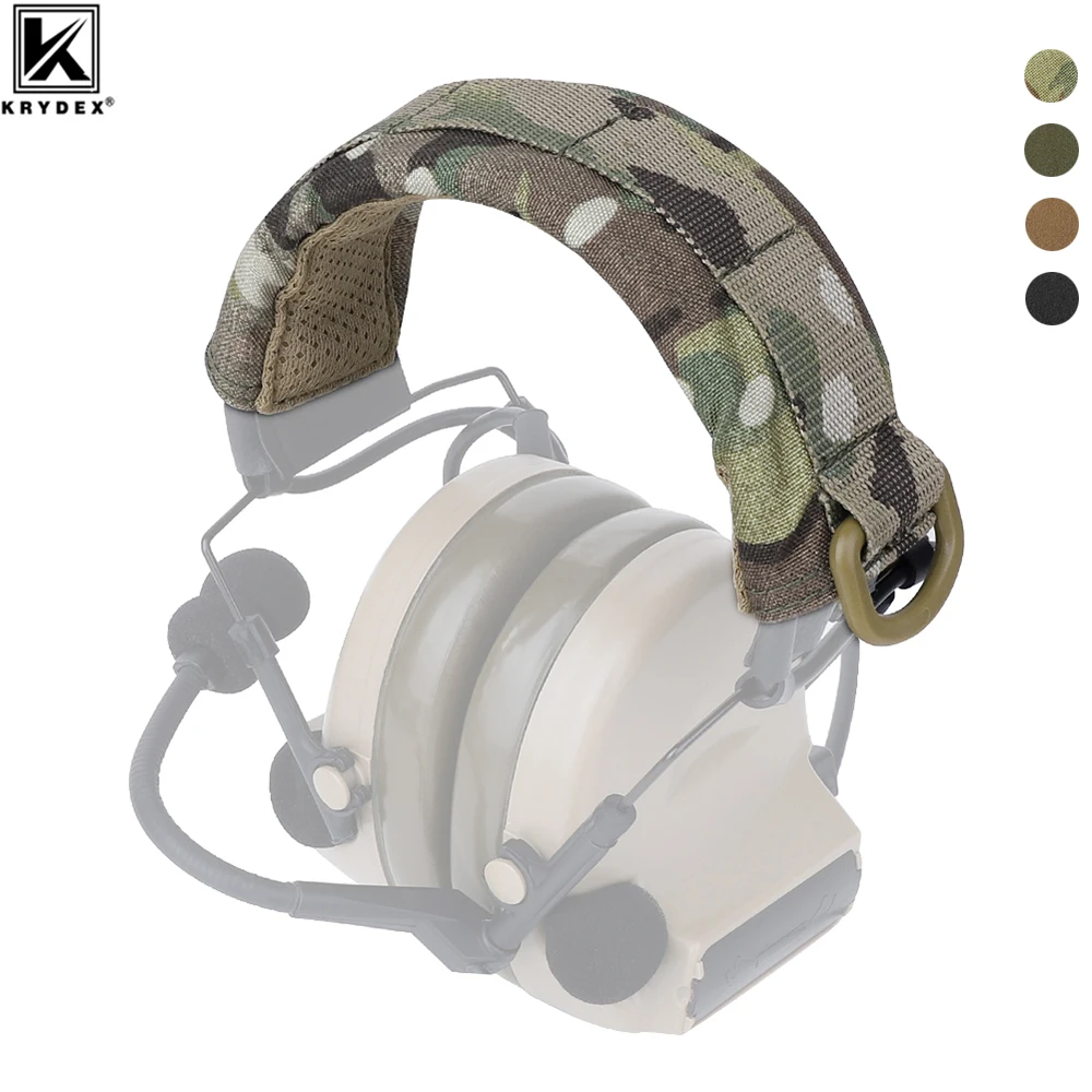 KRYDEX Modular Headset Band Cover Tactical Earmuff Headphone Stand Protection Cover MOLLE Protection Case Hunting Accessories