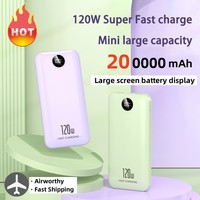 120W Power Bank Large Capacity Mobile Wireless Fast Charging Lightweight Portable Circular Digital Battery Charger Universal