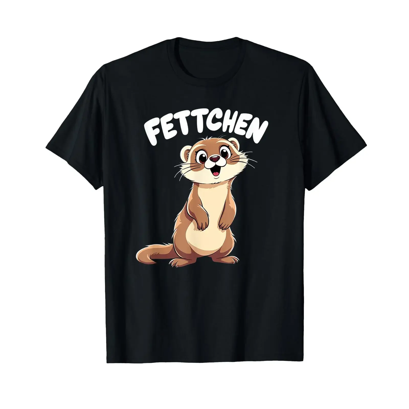 Ferret Funny Statement Fat T Shirt vintage Washed streetwear designer clothes Breathable Soft homme Top For Everyday Wear