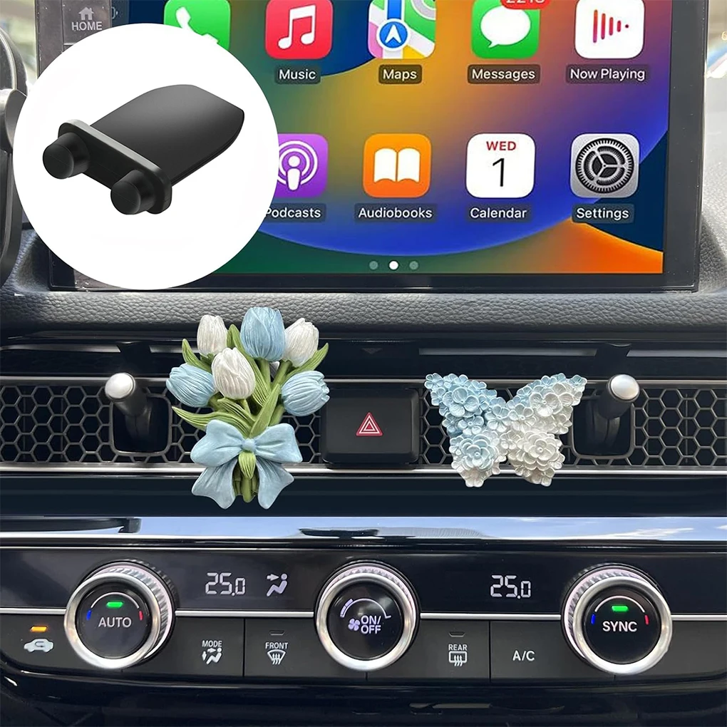 3Pieces Car Vent Clips Car Dashboard Decorations Car Charm Ornaments For Honda Generation 11 Civic Car Air Vent Clip Converter