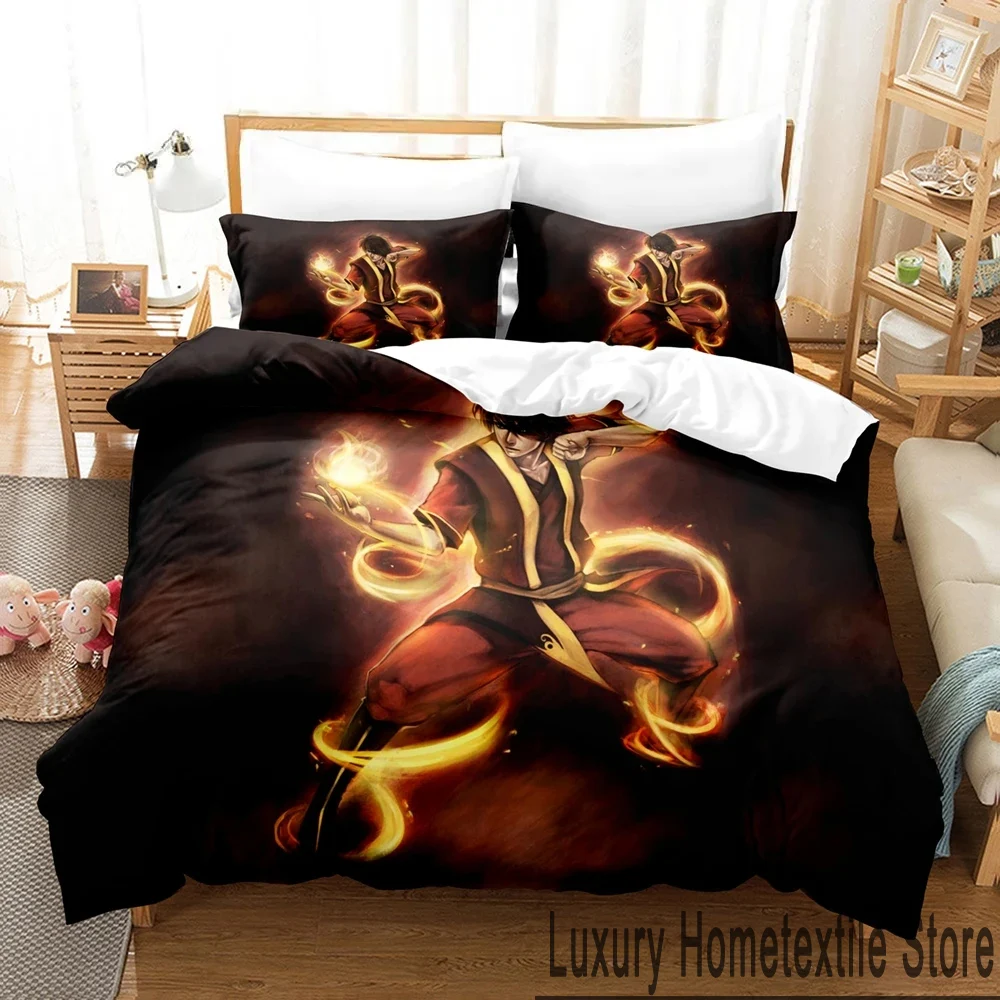 

Zuko Cartoon Avatar Bedding Set,Duvet Cover Comforter Bed Set Quilt Cover Pillowcase,King Queen Twin Size Boys Girls Adults