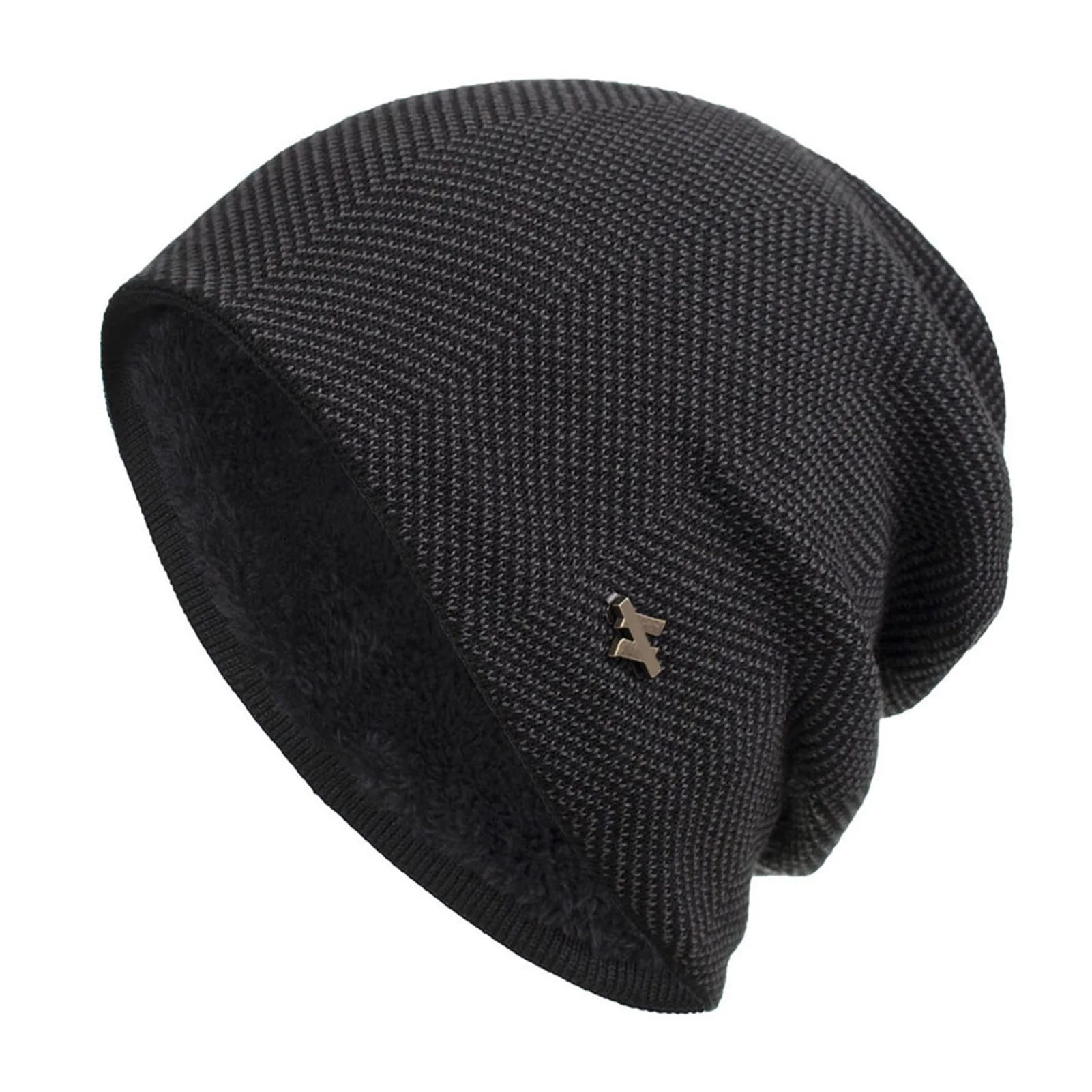 1Pcs Warm Winter Beanie Flower Patterned Soft Knit Hat for Adults Men Women Fleece Lined Thermal Cap Outdoor Essentials