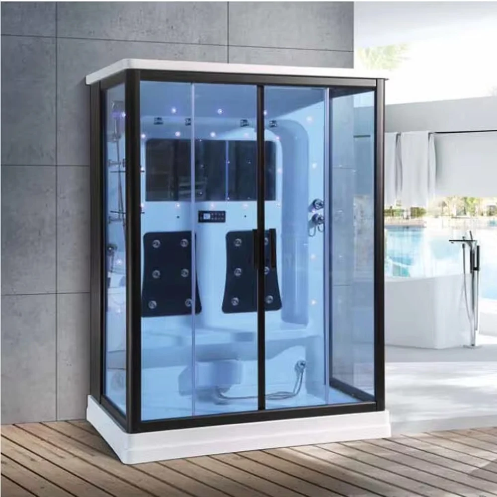 1600X1000X2200mm Bathroom Wall Against Steam Shower Enclosure Mult-Functional Computer Control Wet Sauna Room A-046